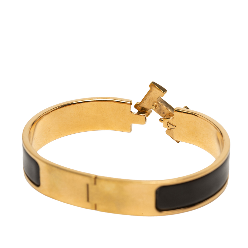 Pre-Loved Hermes Narrow Enamel Clic H Bracelet PM - Picture 5 of 6